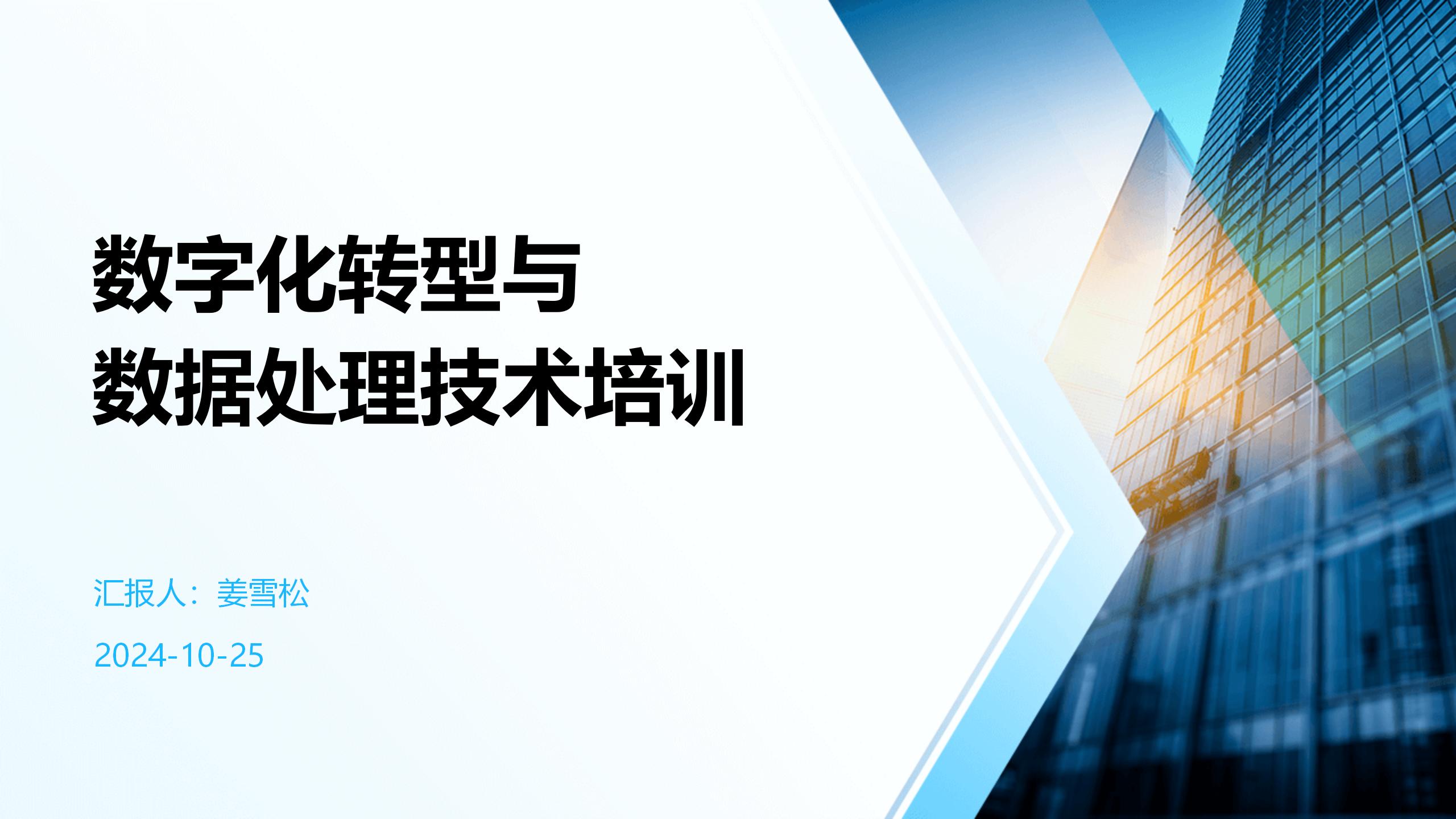 数字化转型与数据处理技术培训